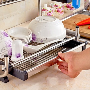 Stainless Steel Double Tier Modern <b>Kitchen</b> Towel <b>Rack</b> Waterproof Non-Folding <b>Storage</b> Holder - Product Image 3