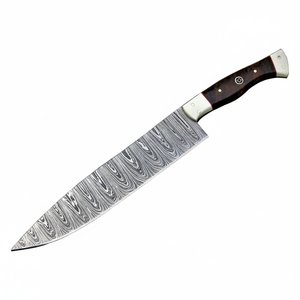 Wholesale PRESTIGE BLADES Customized High Quality Handmade Durable Extra <b>Sharp</b> Damascus Steel Chef <b>Kitchen</b> <b>Knife</b> Ambidextrous - Product Image 1