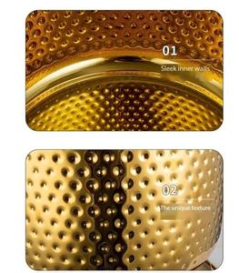 Biểu Tượng Tùy Chỉnh Vàng Thép Không Gỉ Đôi Tường Rượu Vang Mát Sang Trọng Phong Cách Kim Loại Xô Đá Cho Các Bên Mới Mô Hình Bia Làm Mát - Product Image 6