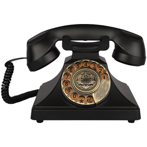 Téléphone ancien de style rétro europé<span class=keywords><strong>en</strong></span> Labada Modèle 8606 Bouton d'accueil de style américain Téléphone filaire à cadran rotatif à l'ancienne - Product Image 2