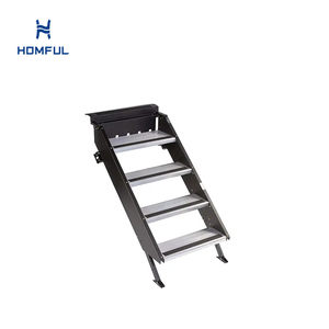 Escalón Plegable de Aluminio <span class=keywords><strong>para</strong></span> Autocaravana HOMFUL, Escalera de 4 Peldaños <span class=keywords><strong>para</strong></span> Autocaravana, Escalón <span class=keywords><strong>para</strong></span> Autocaravana - Product Image 1