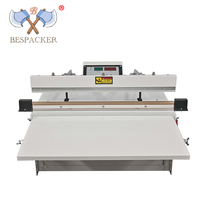 Bespacker FKR-500 semi-automatique Machine à sceller les sacs en plastique à pédale chaude pour aliments et produits chimiques Pied de table d'impulsion Thermoscelleuse