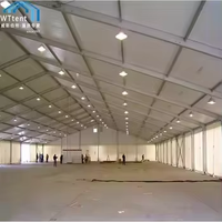 Carpa de Exhibición Tipo A de Aluminio Blanco de 30m X 60m, Carpa Grande para Ferias Comerciales y Eventos al Aire Libre con Capacidad para 1200 Personas