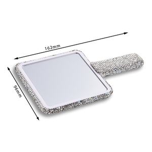 Personalized Luxury Design Silver Shiny Custom Style Round Handheld Portable <b>Compact</b> <b>Mirror</b> - Product Image 5