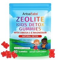 ArtoaLabs Zeolite Gummies Détox pour Enfants 60 Bonbons Sans Sucre pour la Santé Osseuse, Digestive et Métabolique avec Vitamines B12 & D3 – Complément Alimentaire