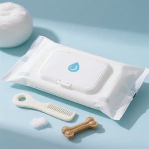 Lingettes <span class=keywords><strong>de</strong></span> nettoyage pour déchets d'animaux <span class=keywords><strong>de</strong></span> compagnie ODM. Biodégradable, Formule désodorisante avec <span class=keywords><strong>bicarbonate</strong></span> <span class=keywords><strong>de</strong></span> <span class=keywords><strong>soude</strong></span>. Emballage Flip-Top personnalisé pour kits <span class=keywords><strong>de</strong></span> marche - Product Image 1