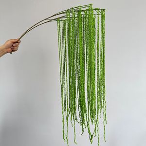 Plantes artificielles suspendues en laine Meng Jie, 30cm-100cm, pour décoration de mariage, extérieur, soie douce, vert pampille - Product Image 3