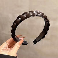Serre-tête coréen polyvalent tressé large en forme de torsades de pâte frite, accessoires de coiffure en forme d'arête de poisson