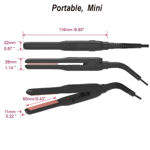 Xách tay mini ép tóc tóc Clip vòng lặp bên trong ở phần cuối của tóc Fluffy kiểu tóc ở gốc tóc thẳng - Product Image 6