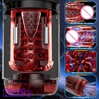 Automatischer Masturbator für Männer mit 7 Stoß-, Rotations-, Vibrations- und Leckfunktionen, Freihändiger Sexspielzeug-Masturbator