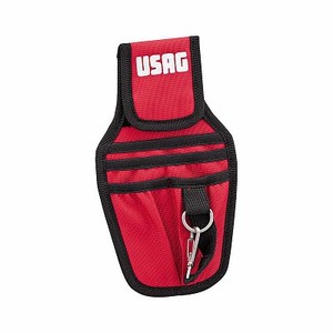 Bolsa de Herramientas Usag 155x270 mm, Bolsa de Cintura Roja con Clip para Cinturón, de 5 a 9 Bolsillos - Product Image 1