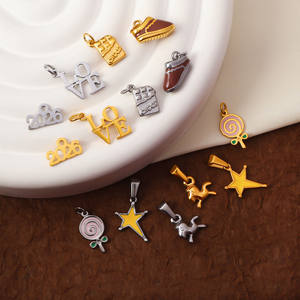 Liontin DIY Berlapis Emas Stainless Steel Bentuk Makanan Cokelat Lolipop <span class=keywords><strong>2026</strong></span> Pesona Cinta untuk Pembuatan Kalung Kustom Desainer Perhiasan - Product Image 6