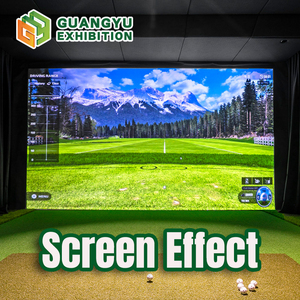 Boîtier de <span class=keywords><strong>simulateur</strong></span> de <span class=keywords><strong>golf</strong></span> virtuel intérieur 10x9ft avec cadre en aluminium <span class=keywords><strong>Simulateur</strong></span> de <span class=keywords><strong>golf</strong></span> à écran d'impact HD double couche pour clubs à <span class=keywords><strong>domicile</strong></span> - Product Image 4