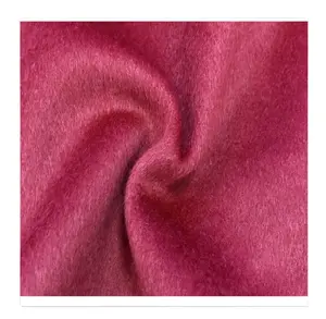Soft hand feel 100% Wool double faced fabric red yellow fabric with precise customization