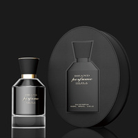 Flacon de parfum en verre de luxe personnalisé, élégant, vide, 30 ml, 50 ml, 100 ml, avec atomiseur à vis, boîte et impression sérigraphique