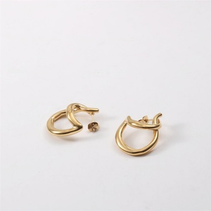 High End Jewelry Stainless Steel Art <b>Earring</b> 18k Gold Plated Irregularity <b>Stud</b> <b>Earring</b> - Product Image 3