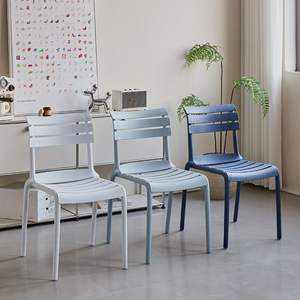 Silla de PP gruesa moderna para jardín al aire libre, patio, balcón, uso apilable, muebles de salón de comedor <span class=keywords><strong>en</strong></span> color negro y <span class=keywords><strong>Oliva</strong></span> - Product Image 2