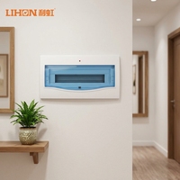 Boîtier de distribution LIHON série AJ 14 voies, indice de protection IP30, 220V/380V, utilisation intérieure, base en métal léger, couvercle bleu, élégant et durable