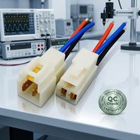 Konektor Kabel Betina 2 Pin E46 dan Kabel Stereo Canbus 40 Pin dengan Konektor 7 Pin Kamera Mundur Berkabel untuk Mobil