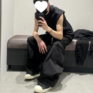 Cro-Border Meilleure Vente Pantalon Cargo Homme Américain Style High Street RO, Coupe Large, Marque Tendance, Multi-Poches Foncées, Longueur au Sol, Évasé, Décontracté - Product Image 2