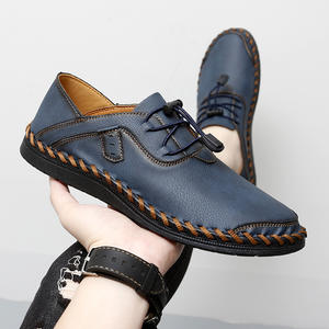 <span class=keywords><strong>Scarpe</strong></span> Casual in pelle di <span class=keywords><strong>grandi</strong></span> dimensioni cucite a mano per <span class=keywords><strong>scarpe</strong></span> da <span class=keywords><strong>uomo</strong></span> Casual Business traspiranti primavera ed estate - Product Image 1