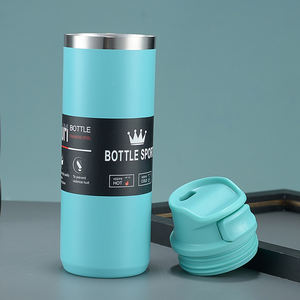 <span class=keywords><strong>Mug</strong></span> de voyage classique personnalisé à <span class=keywords><strong>action</strong></span> de déclenchement, 16 OZ, tasse à double paroi isolée, sport, extérieur, portable, gobelet à café de voyage - Product Image 4