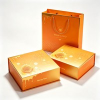 Boîte cadeau magnétique de luxe pour miel, écologique, personnalisable avec logo couleur, pour la santé et le bien-être, avec mousse, vente en gros