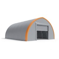 Structure de tente d'entrepôt en tissu pour hall industriel, exposition, stockage, avec membrane PVC certifiée et acier galvanisé