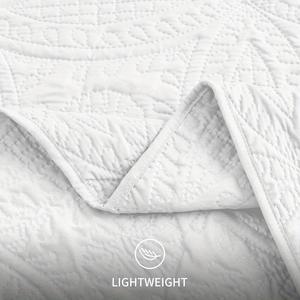 Juego de Cama de Estilo Sencillo Ligero de Verano de Microfibra, Colcha Ultrasónica con Patrón Geométrico - Product Image 4
