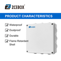 Boîtier de jonction de câbles en plastique ABS personnalisé ZCEBOX, boîtier électronique extérieur étanche IP65, boîte de jonction de câbles électriques