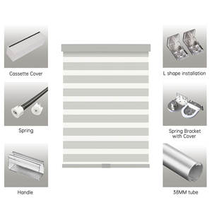 Persianas Zebra Inalámbricas SAMADHI, Persianas Zebra Personalizadas para Ventanas, Doble Ajuste, Control de Luz - Product Image 5