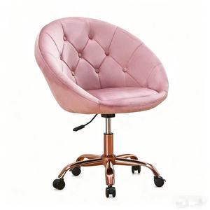 Chaise de maquillage, chaise de nail art, style européen de luxe léger, chaise relevable et pivotante, chaise de réception pour salons de coiffure - Product Image 1