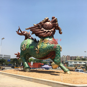 Escultura de Bestia Qilin de Fibra de Vidrio Libit, Figura Animal Hecha a Mano para Montar en el Suelo Exterior, lbt-209 - Product Image 4