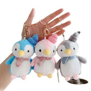 10cm pingouin porte-clés Animal peluche jouets Kawaii Mini Q personnalisé mer poupée porte-clés - Product Image 1