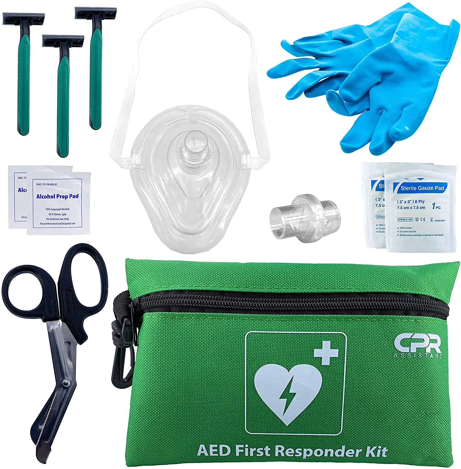 Kit wajah katup latihan & CPR, portabel, Kit pertolongan pertama masker wajah untuk latihan Cpr dengan harga rendah pemasok