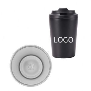 Mug isotherme en acier inoxydable 12 oz, portable, pour voyage, tasse à café chaude isolée avec couvercle, vente en gros - Product Image 3