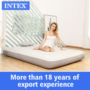 Lit d'air simple <span class=keywords><strong>Intex</strong></span> 64103 Queen Dura-Beam Series, matelas gonflable confortable en velours côtelé pour le camping en plein air - Product Image 3