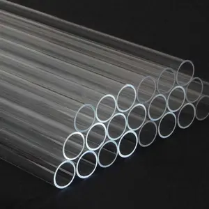 150mm kuvars cam tüp yüksek sıcaklık şeffaf kaynaşık kuvars cam tüp ile tüm boyut - Product Image 2