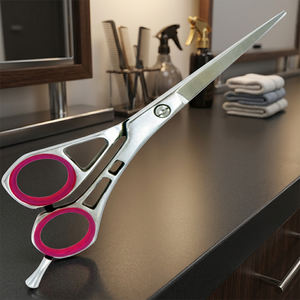 Ciseaux de coiffure professionnels en acier inoxydable, lame tranchante, 6 pouces, manche long léger, pour barbier et coiffeur - Product Image 1
