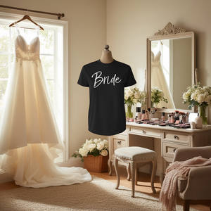 Camiseta de manga larga para novia, camiseta negra para novia, camiseta para prepararse para la boda - Product Image 3