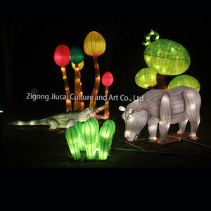 ชุดโคมไฟรูปสัตว์<span class=keywords><strong>ซาฟารี</strong></span>ขนาดใหญ่ โคมไฟผ้าจีนกันน้ำ ไฟ LED ธีมสวน<span class=keywords><strong>สัตว์</strong></span> สำหรับตกแต่งงานเทศกาลสวนสนุก - Product Image 5