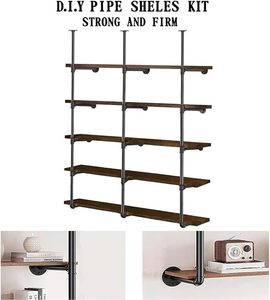 Estante Industrial de Tubos y Madera para Sala de Estar - Product Image 5