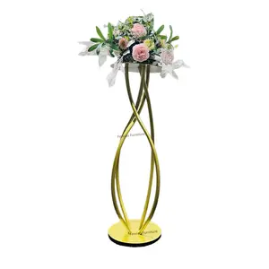 Fashion Design Artificial Flower Stand Metal Wedding Centerpiece Table Decoration Centerpiece Wedding Decoration