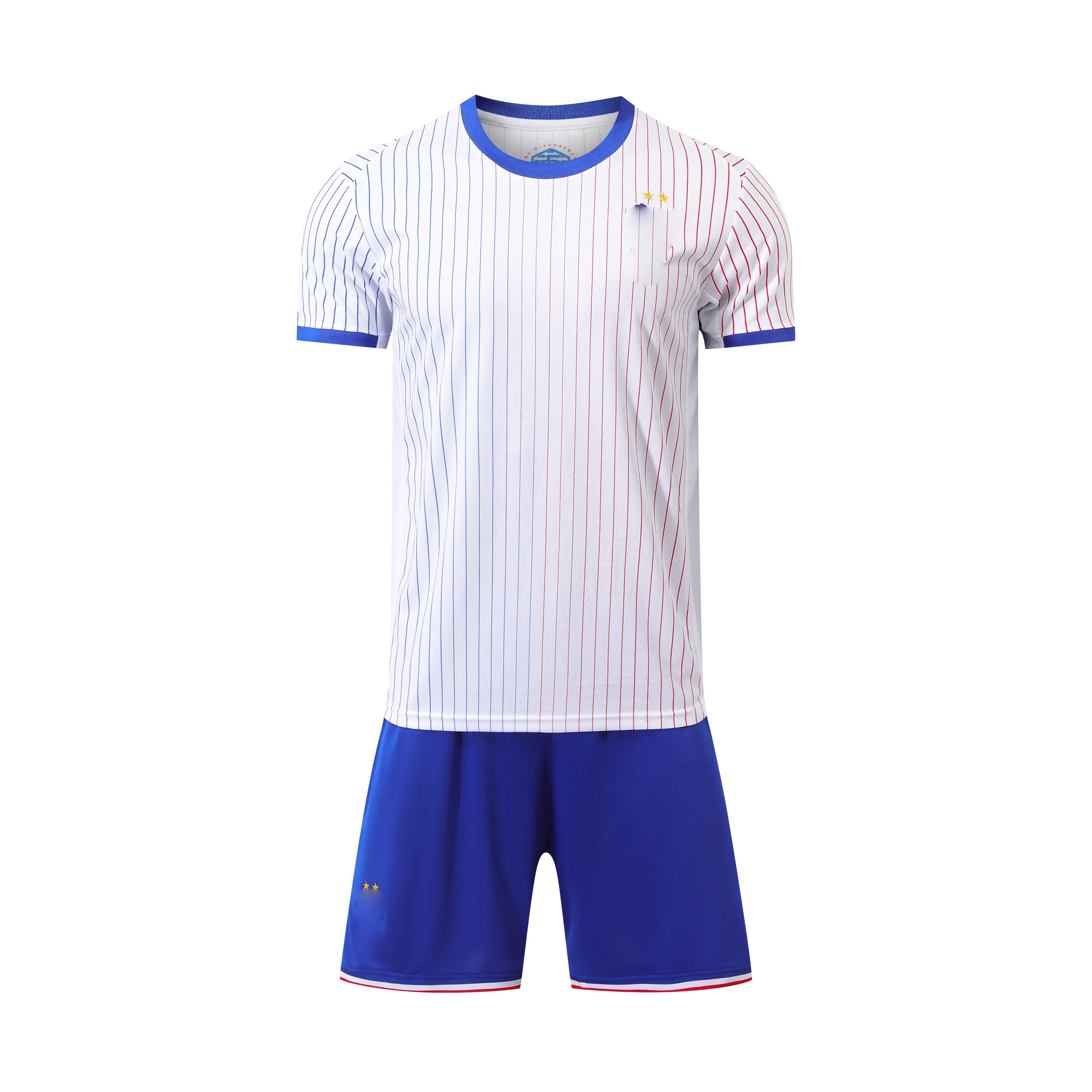 Haute qualité bleu blanc France Griezmann MBaPpee vente en gros mélange de polyester moins cher équipe nationale chemise pour hommes