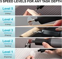 ATuMan DUKA Pena Pengukir Motor Kuat untuk Pengamplasan & DIY, Lampu LED untuk Pemolesan, Pengeboran, Pemahatan, Alat Putar Nirkabel USB