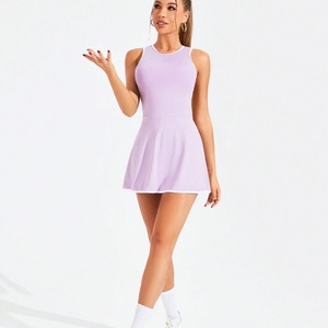 WS High Quality Activewear Casual Womens Sleeveless Sporty Summer <b>Mini</b> Breathable Tennis Skorts Sets Yoga Shorts WS6286 - Product Image 5