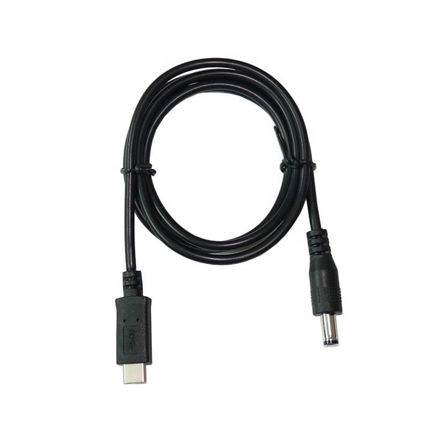USB Type-C to DC 5.5x2.5mm/5.5x2.1mm 5A Fast Charging Pure Copper Braided Shielding Power Cable for Computer Use