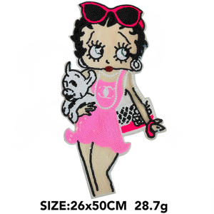 Hot Stock grande paillettes ricamo Cartoon Patch per ragazze <span class=keywords><strong>Betty</strong></span> in possesso di un accessorio di abbigliamento per cani - Product Image 2