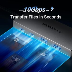 Hub <span class=keywords><strong>USB</strong></span>-<span class=keywords><strong>C</strong></span> UGREEN 10 Gbps, 4 ports <span class=keywords><strong>USB</strong></span> 3.2 avec 2 <span class=keywords><strong>USB</strong></span>-<span class=keywords><strong>C</strong></span> 3.2 et 2 <span class=keywords><strong>USB</strong></span>-A 3.2, extension de port <span class=keywords><strong>USB</strong></span> pour MacBook - Product Image 3