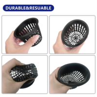 Pot en filet plastique écologique de 3 pouces pour système hydroponique, utilisation domestique et jardinage, culture de légumes